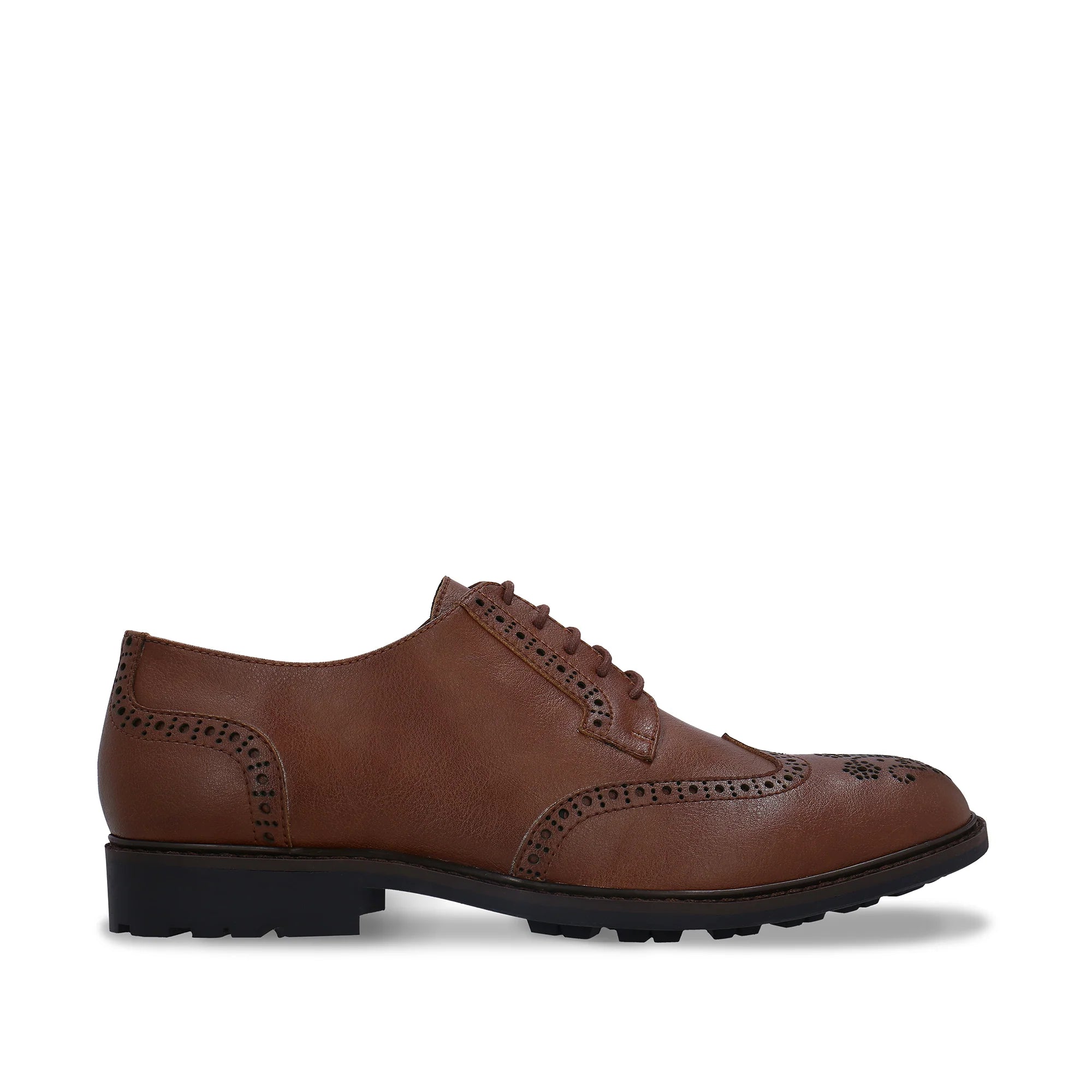 NAE Vegan Gael Brown Derby Shoes