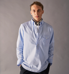Neem Regenerative Cotton Sky Modern Button-down Popover Shirt