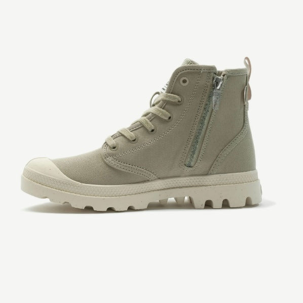 Palladium Pampa Hi Zip Organic in Eucalyptus