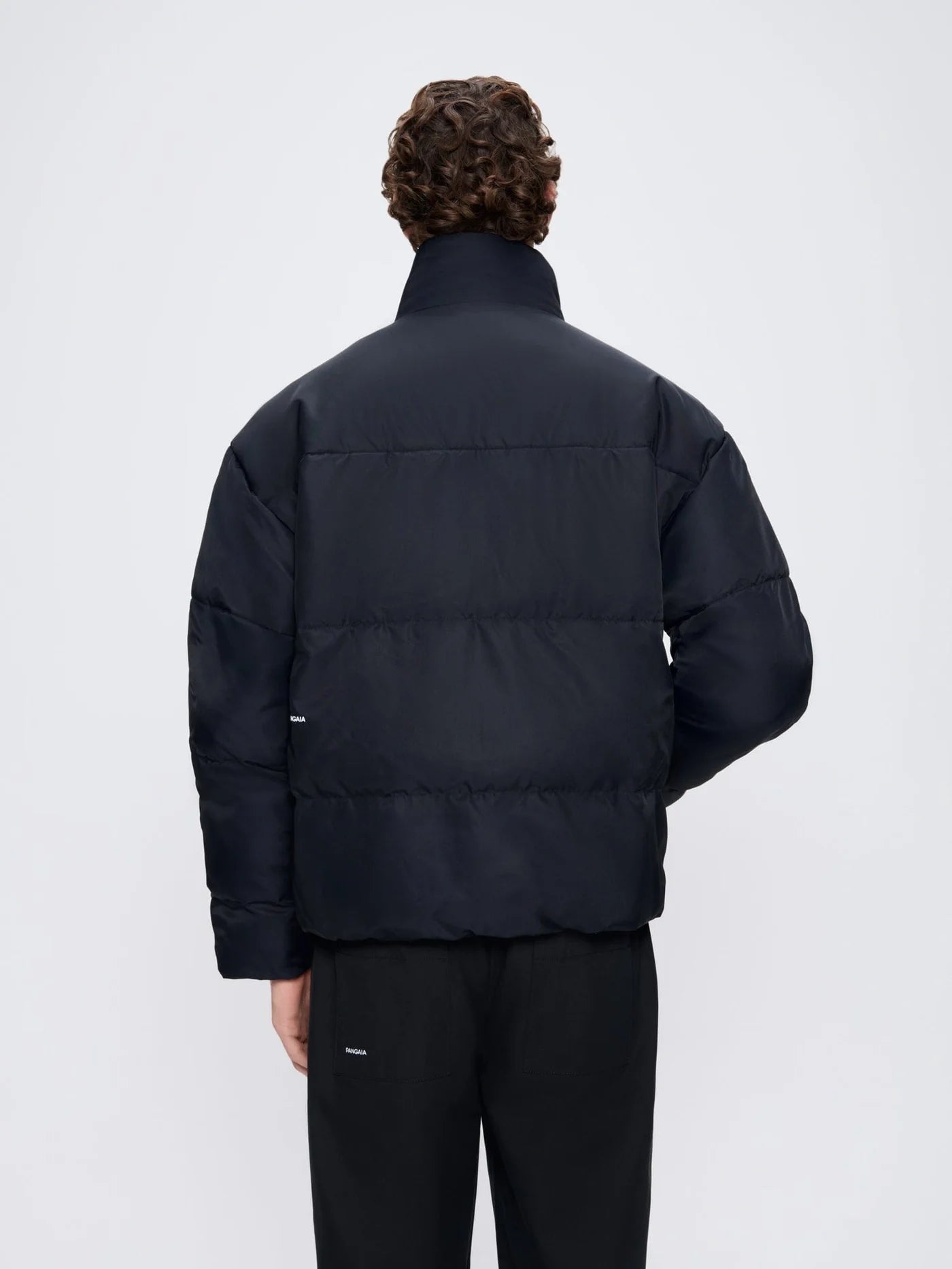 Pangaia Mens Black FLWRDWN Bomber Jacket