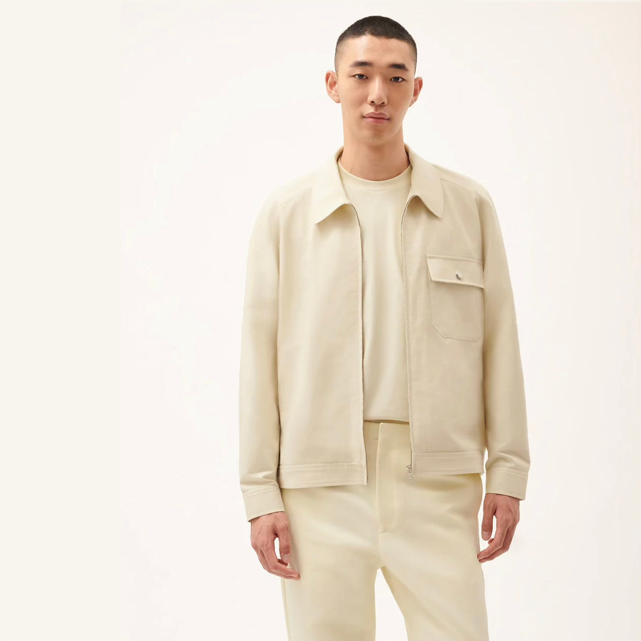 Pangaia Mens DNA Cotton Linen Harrington Jacket