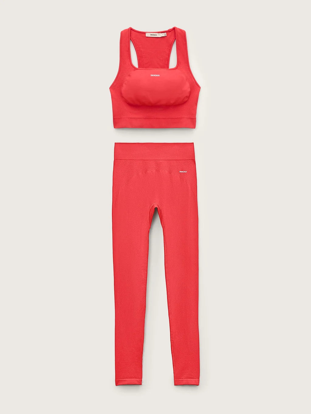 Pangaia Womens Bio-Based Tank Top and Leggings Bundle - Red