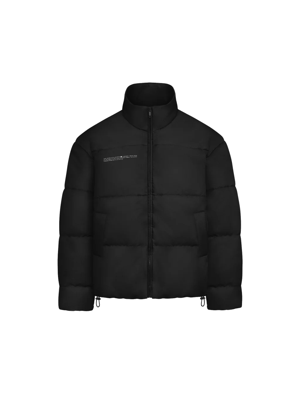 Pangaia Womens Black FLWRDWN Bomber Jacket