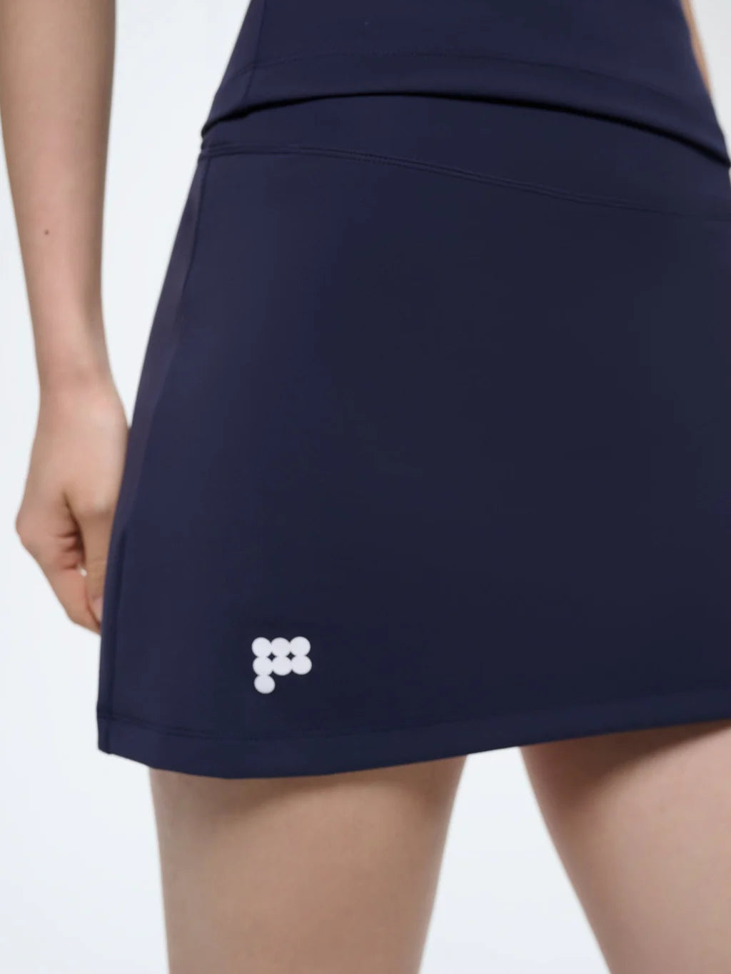 Pangaia Womens Court Side Skort - Granite Navy
