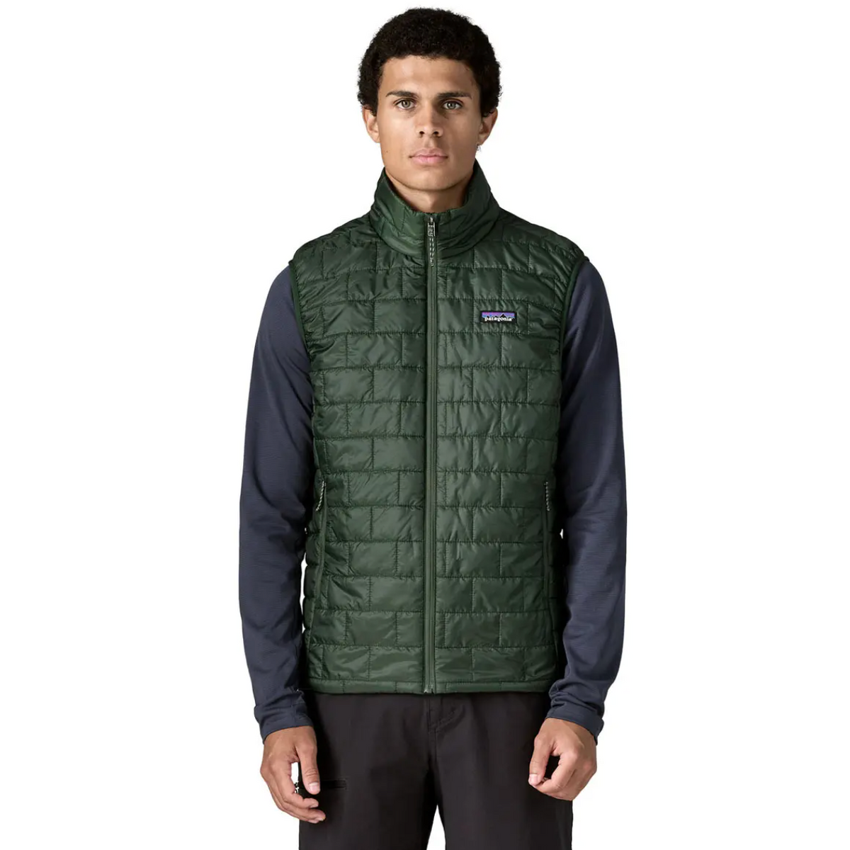 Patagonia Nano Puff Quilted Vest in Treeline green