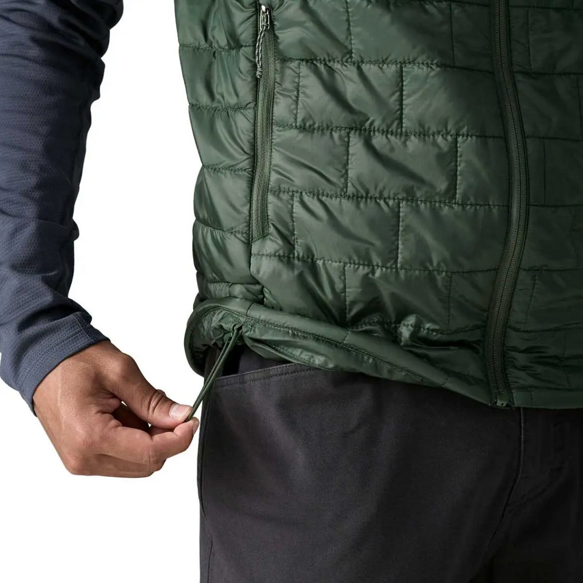 Patagonia Nano Puff Quilted Vest in Treeline green