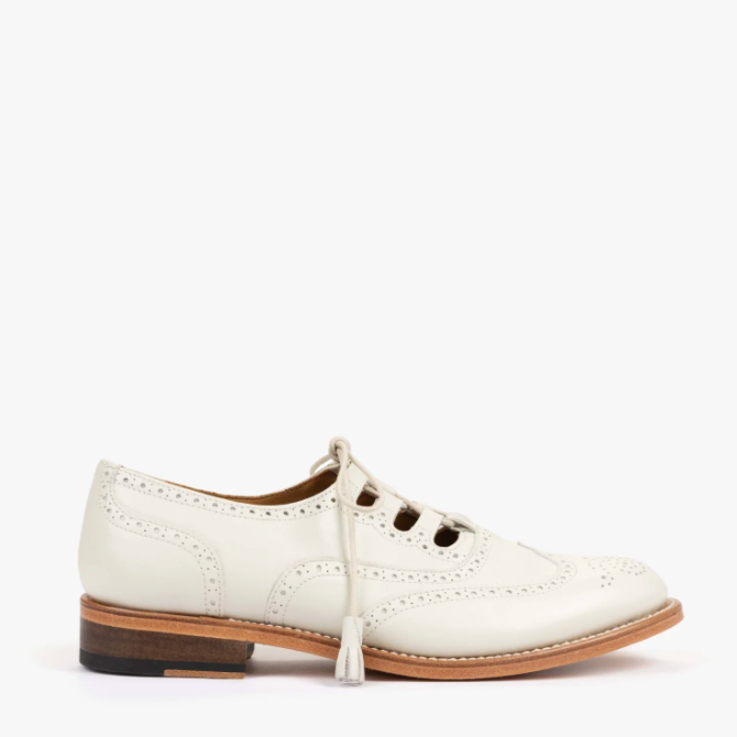 Penelope Chilvers Charleston Leather Shoe in White