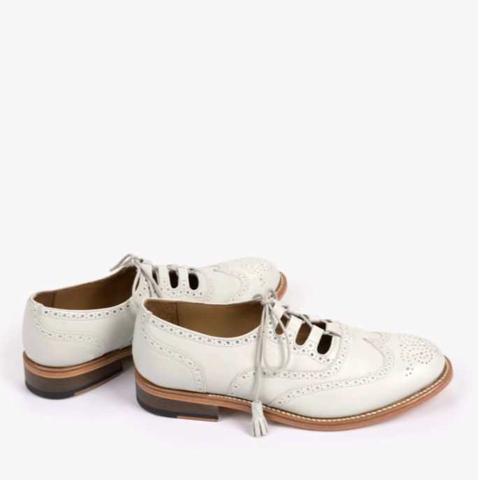 Penelope Chilvers Charleston Leather Shoe in White