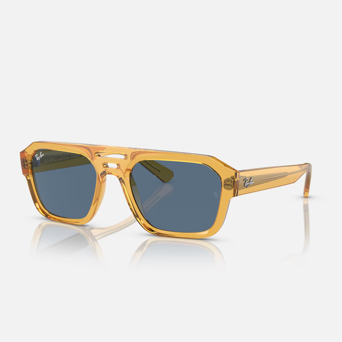 Ray-Ban Corrigan Sunglasses BIO-BASED Frame Polished Havana Green Lenses UNISEX! Ray-Ban RB4397 Corrigan Bio-Based Sunglasses | LensCrafters main image 4