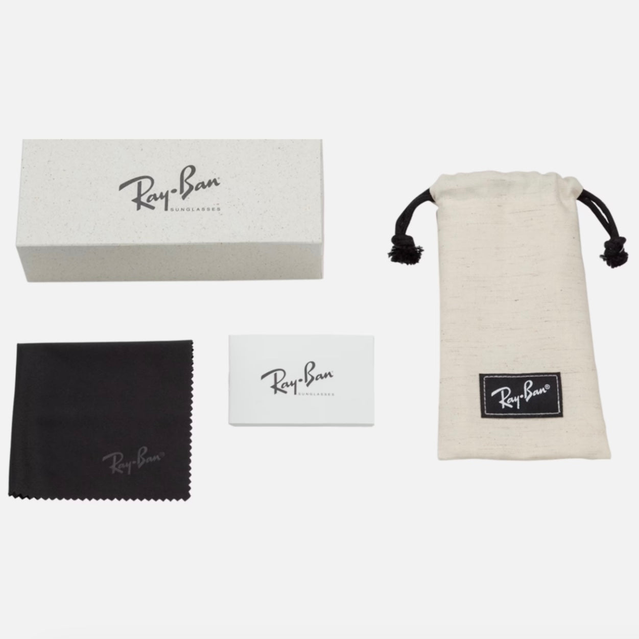 Ray-Ban special pouch and box made from organic and recycled materials.
