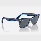 Ray-Ban Original Bio-Acetate Wayfarer in Polished Striped Blue