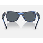 Ray-Ban Original Bio-Acetate Wayfarer in Polished Striped Blue
