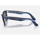 Ray-Ban Original Bio-Acetate Wayfarer in Polished Striped Blue