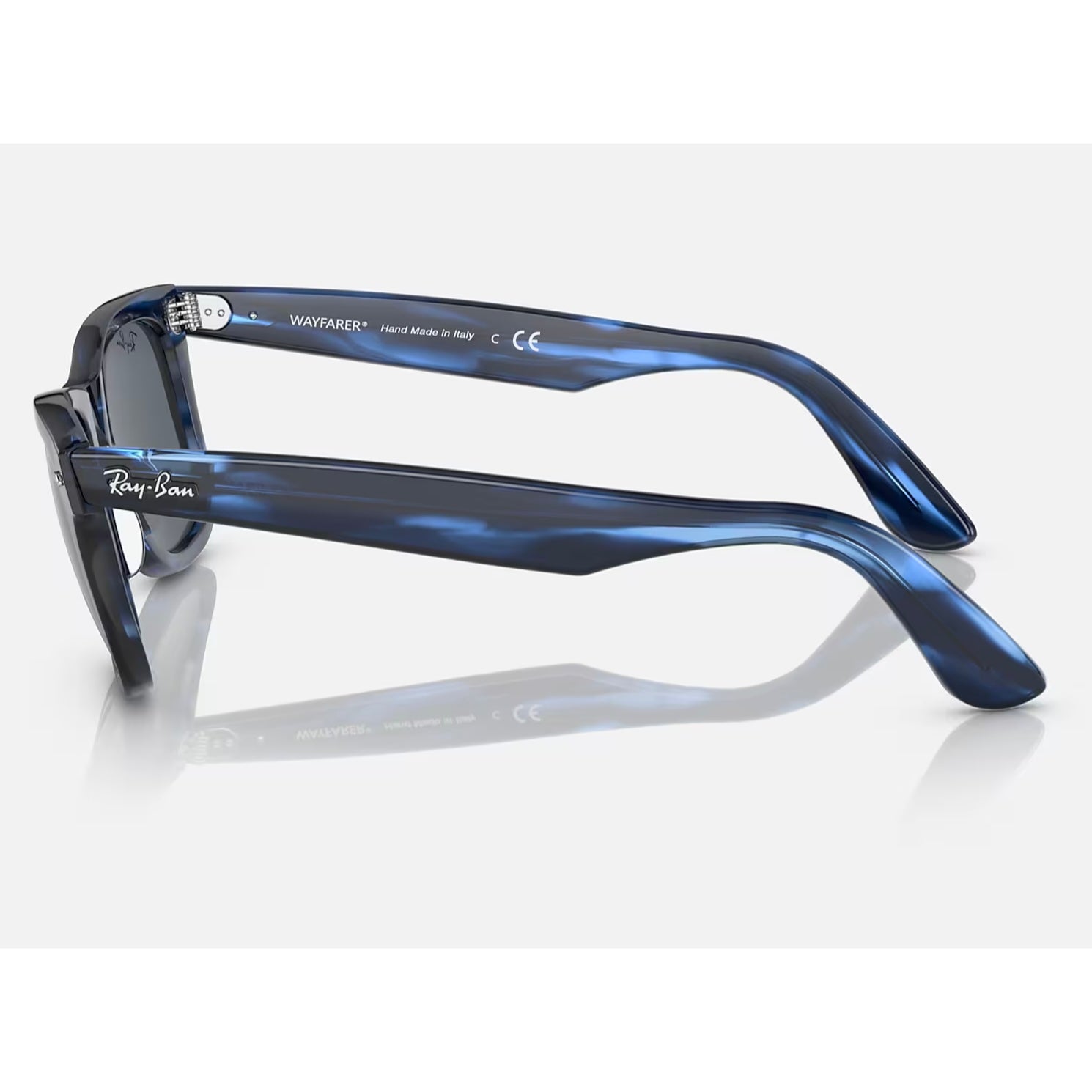 Ray-Ban Original Bio-Acetate Wayfarer in Polished Striped Blue