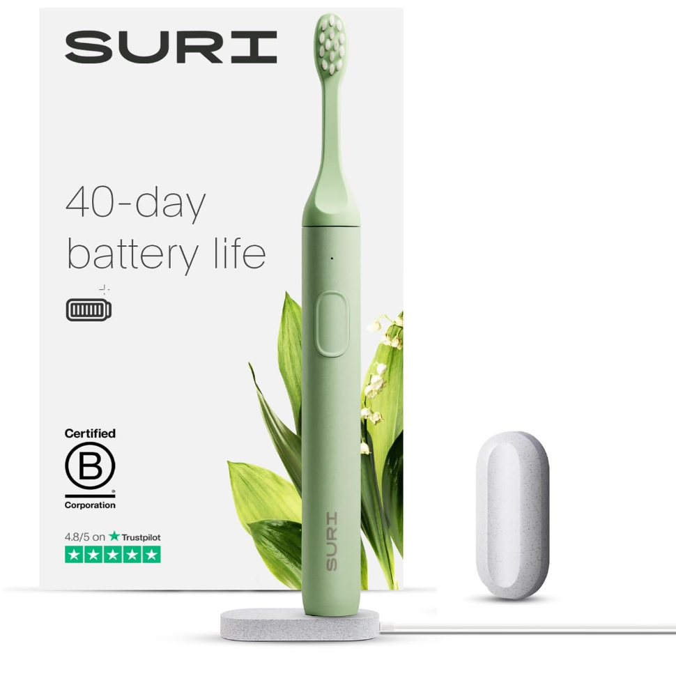 SURI Sustainable Electric Toothbrush in Fern Green