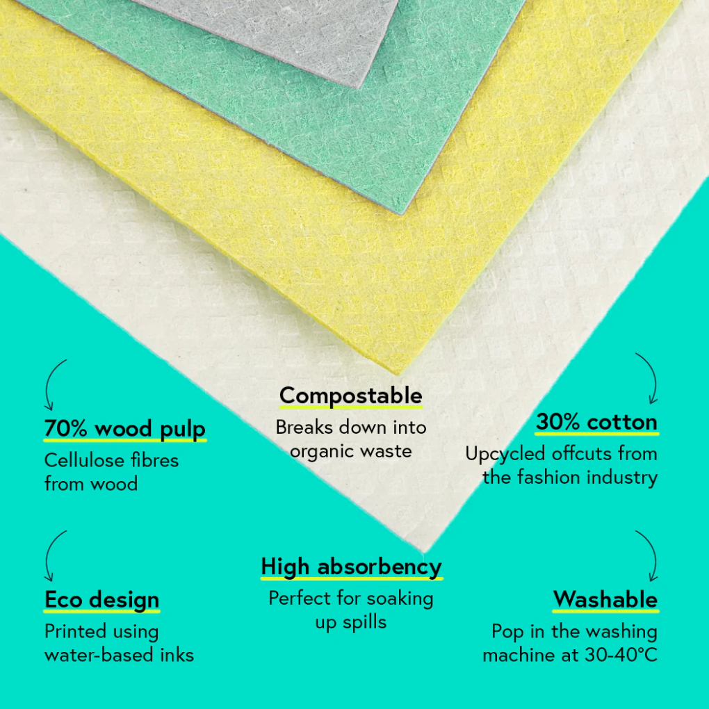 Seep Eco Sponge Cloths (4 cloths)