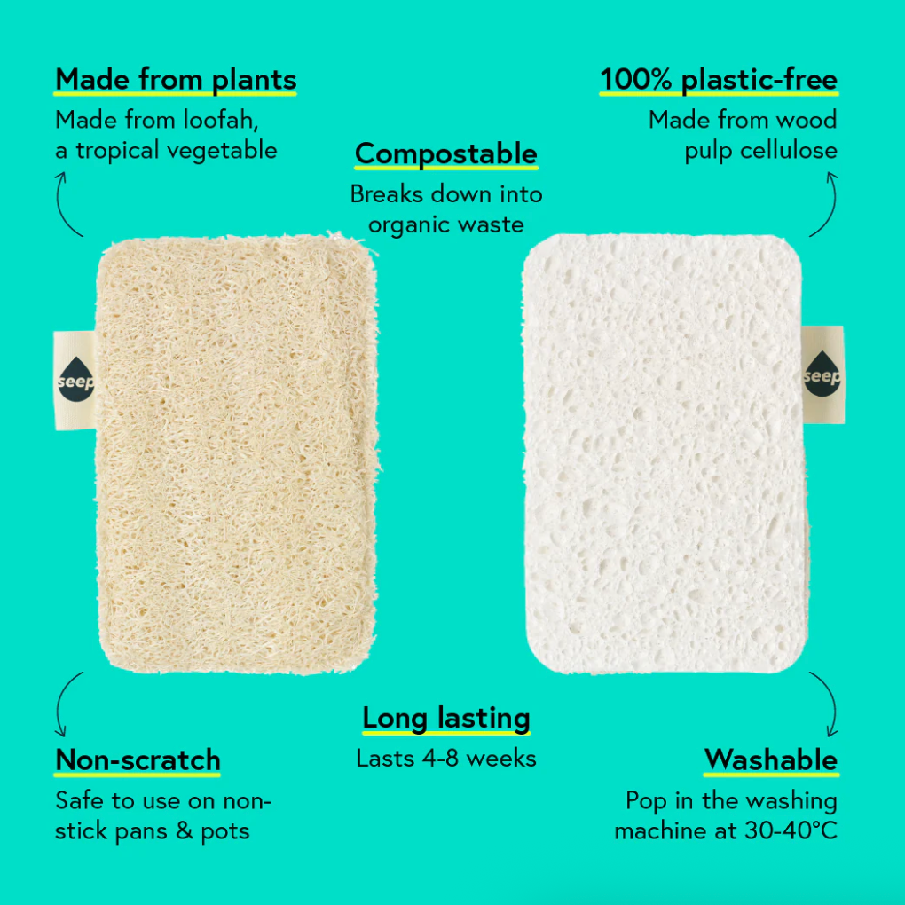 Seep Eco Sponge Scourers (4 sponges)
