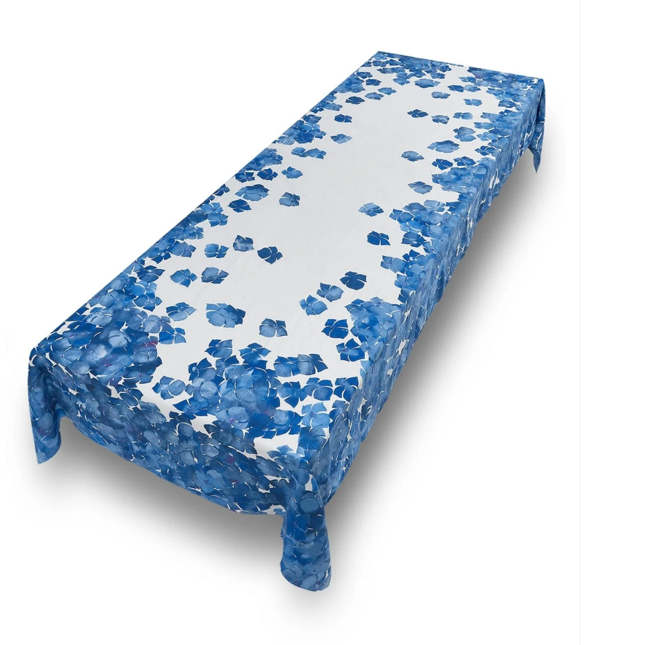 Summerill & Bishop Hydrangea Linen Tablecloth in Blue