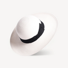 Swaine London - Herbert Johnson Brisa Panama Toquilla Straw Hat White with Black Band