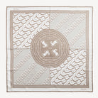 Swaine London Monogrammed Silk Scarf - Beige