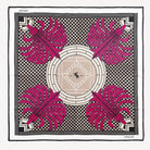 Swaine London Palm Tree Silk Scarf - Fuchsia