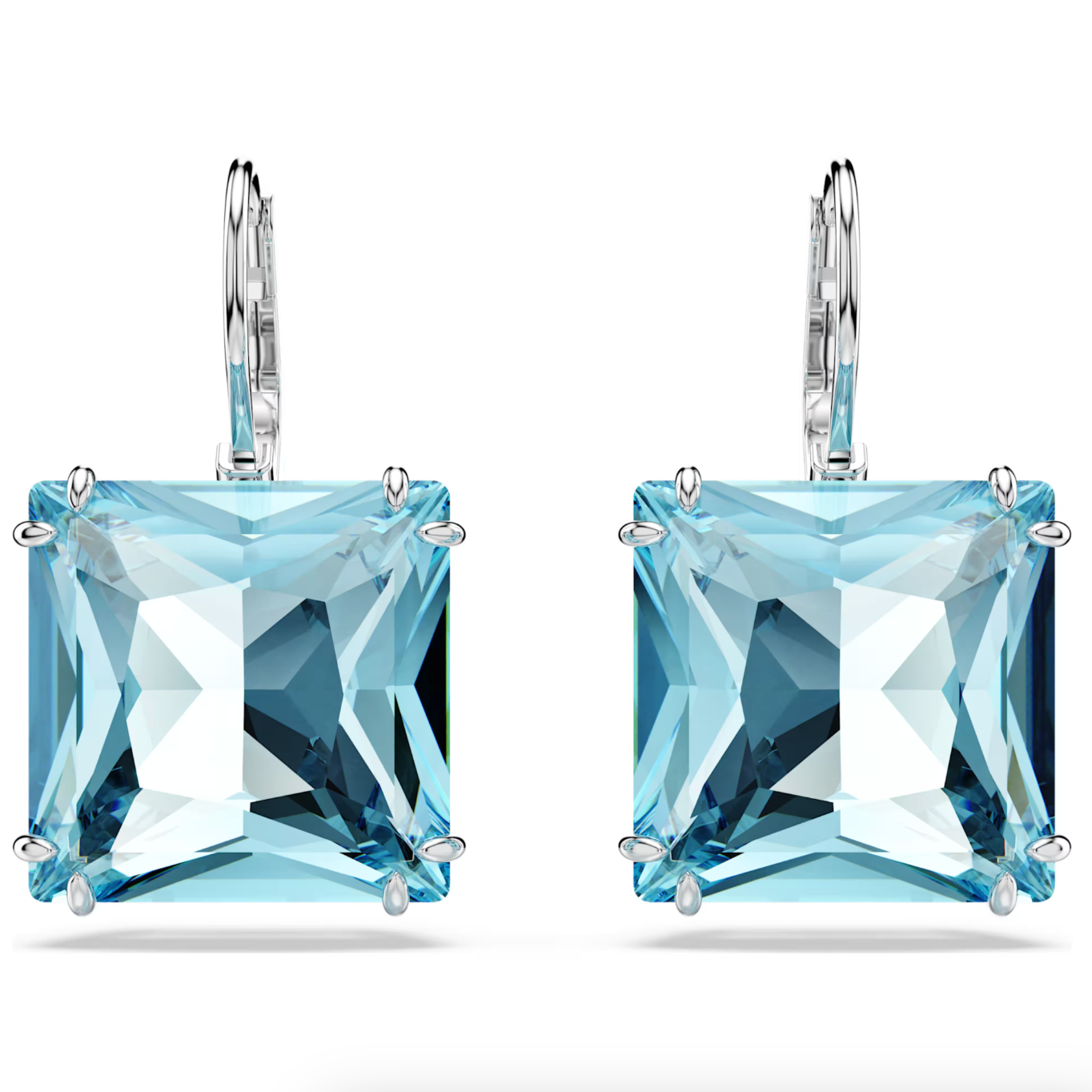 Swarovski Silver Millenia Blue Cubic Zirconia Drop Earrings