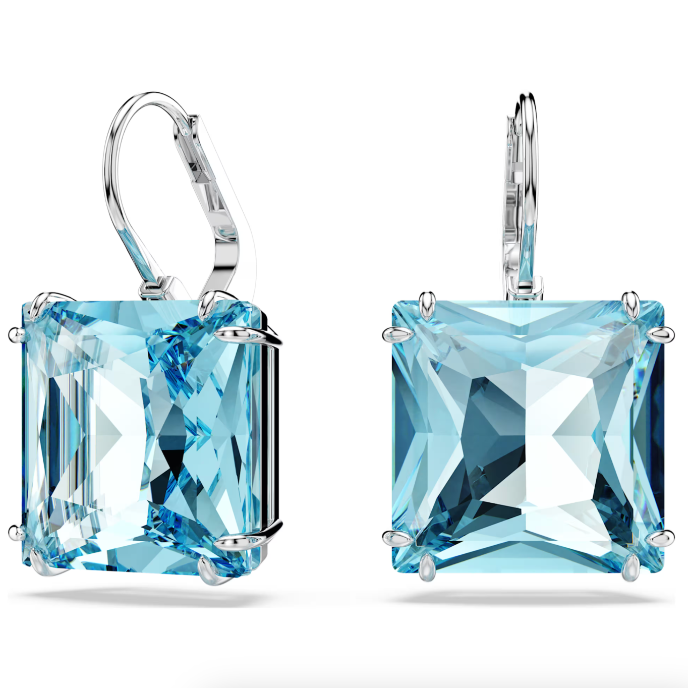 Swarovski Silver Millenia Blue Cubic Zirconia Drop Earrings