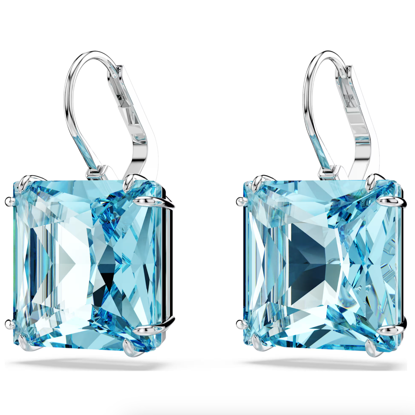 Swarovski Silver Millenia Blue Cubic Zirconia Drop Earrings
