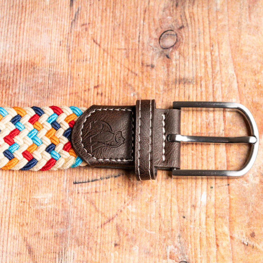 Swole Panda Woven Belt Multicolour Zigzag