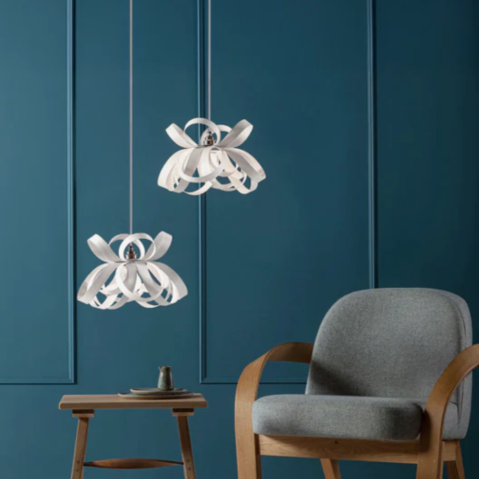 Tom Raffield Skipper Pendant Light, China Clay Limited Edition