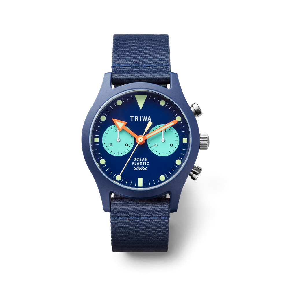 Triwa Ocean Plastic Timer Deep Blue