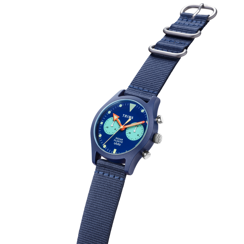 Triwa Ocean Plastic Timer Deep Blue