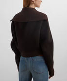 Victoria Beckham Dark Chocolate Double-Faced Bomber Jacket