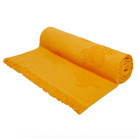 Vilebrequin Beach Towel In Organic Cotton Turtles Jacquard - Mango Orange