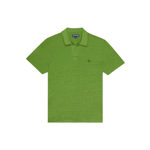 Vilebrequin Men Linen Jersey Polo Shirt Solid