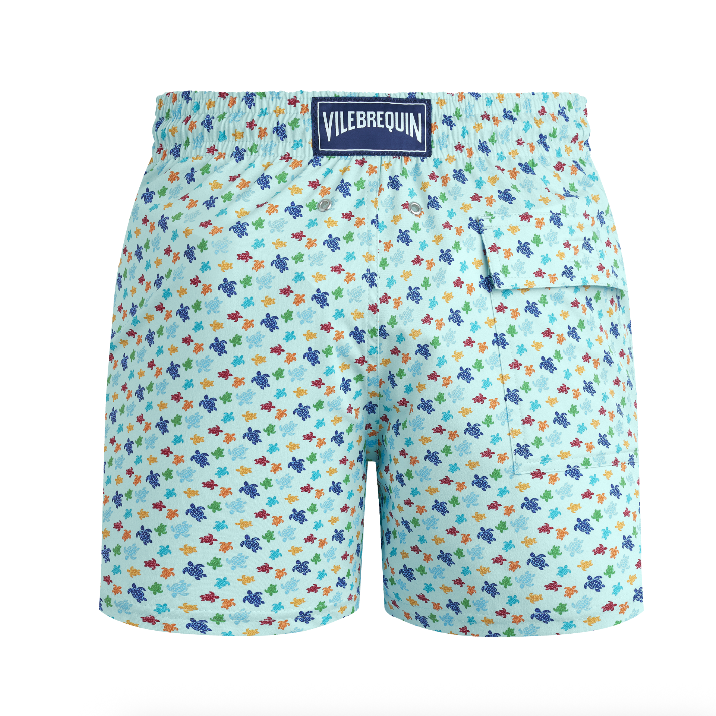 Vilebrequin Men Stretch Short Swim Shorts Micro Ronde Des Tortues Rainbow