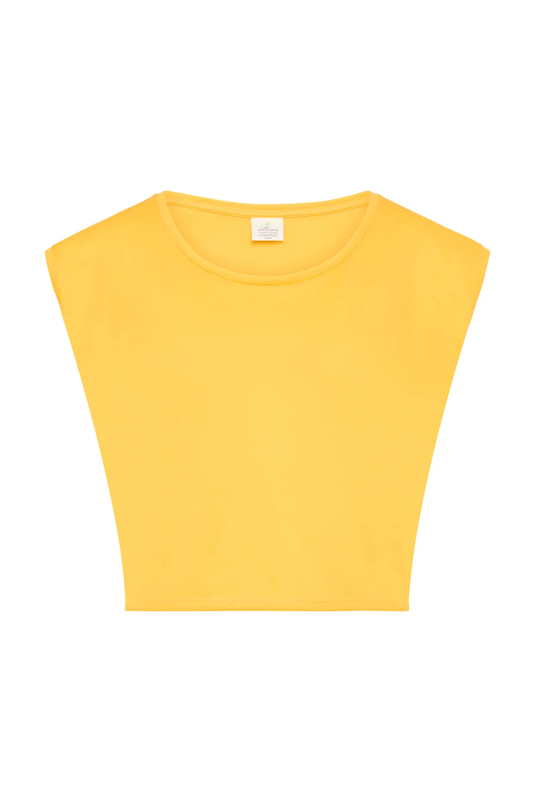 Wellicious Organic Cotton Cropped Dance Vest - Sunshine Yellow