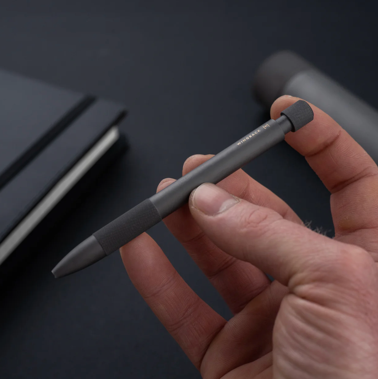 Wingback Mechanical Pen in Matte Titanium