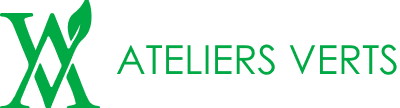 Green Ateliers Verts logo, with text of company name