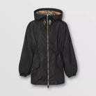 Burberry Nylon Lightweight Hooded Jacket in black