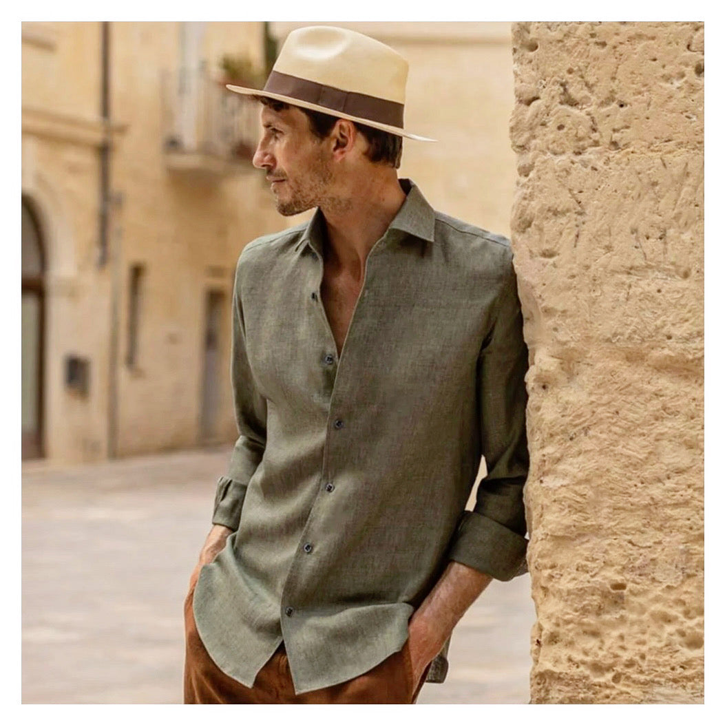 Luca Faloni Portofino Linen Shirt Ateliers Verts