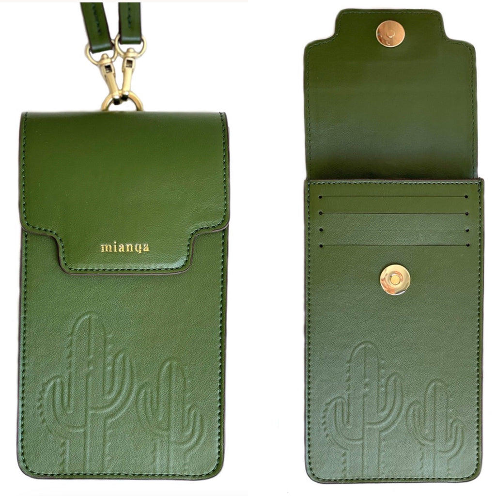Minaqa Cactus Leather Phone Bag