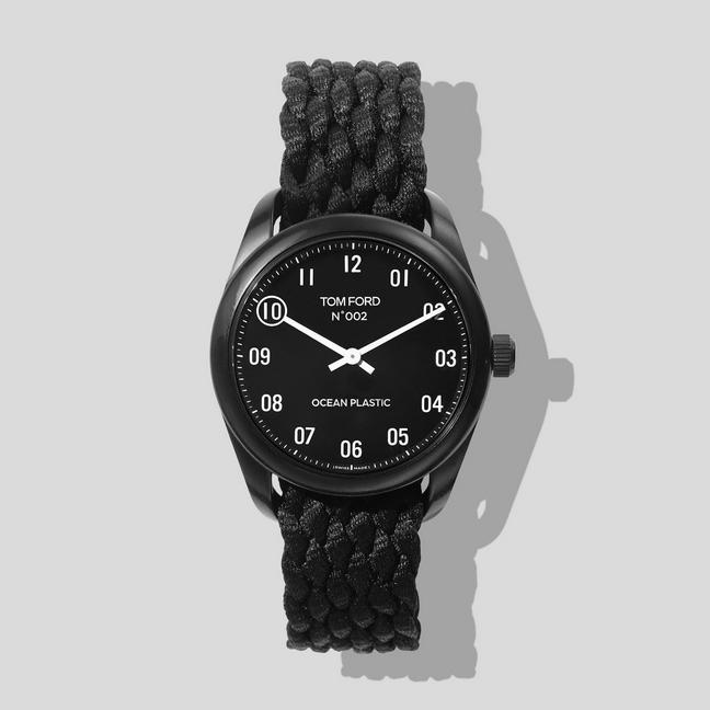 Tom Ford 002 Ocean Plastic Watch in Black