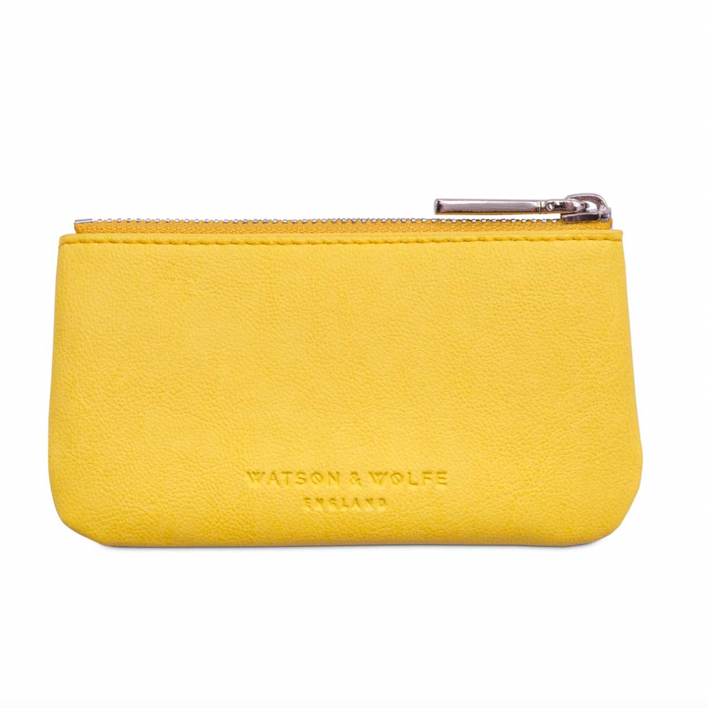 Watson & Wolfe X Ethel Loves Me Zipped Key and Card Case in citrus