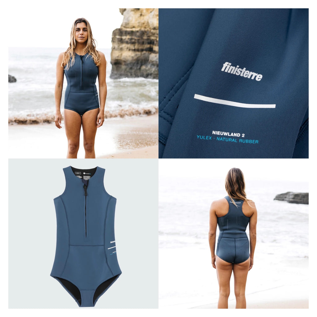 Finisterre Women's Nieuwland 2e Yulex Swimsuit in Indigo blue