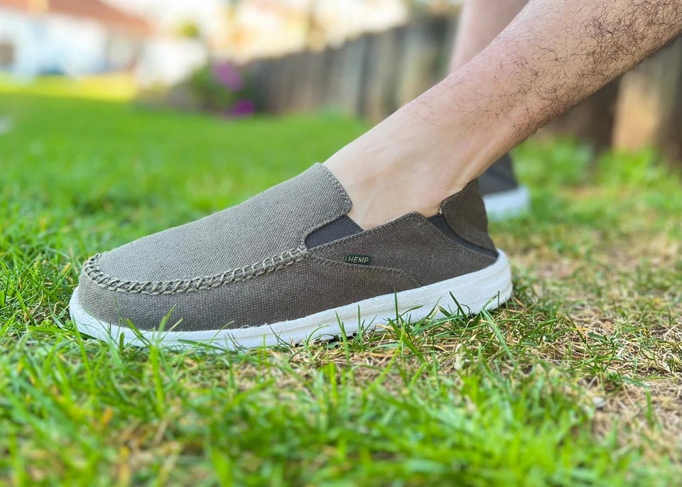 8000 Kicks SunSlide Hemp Slip-on for women in Dark Green