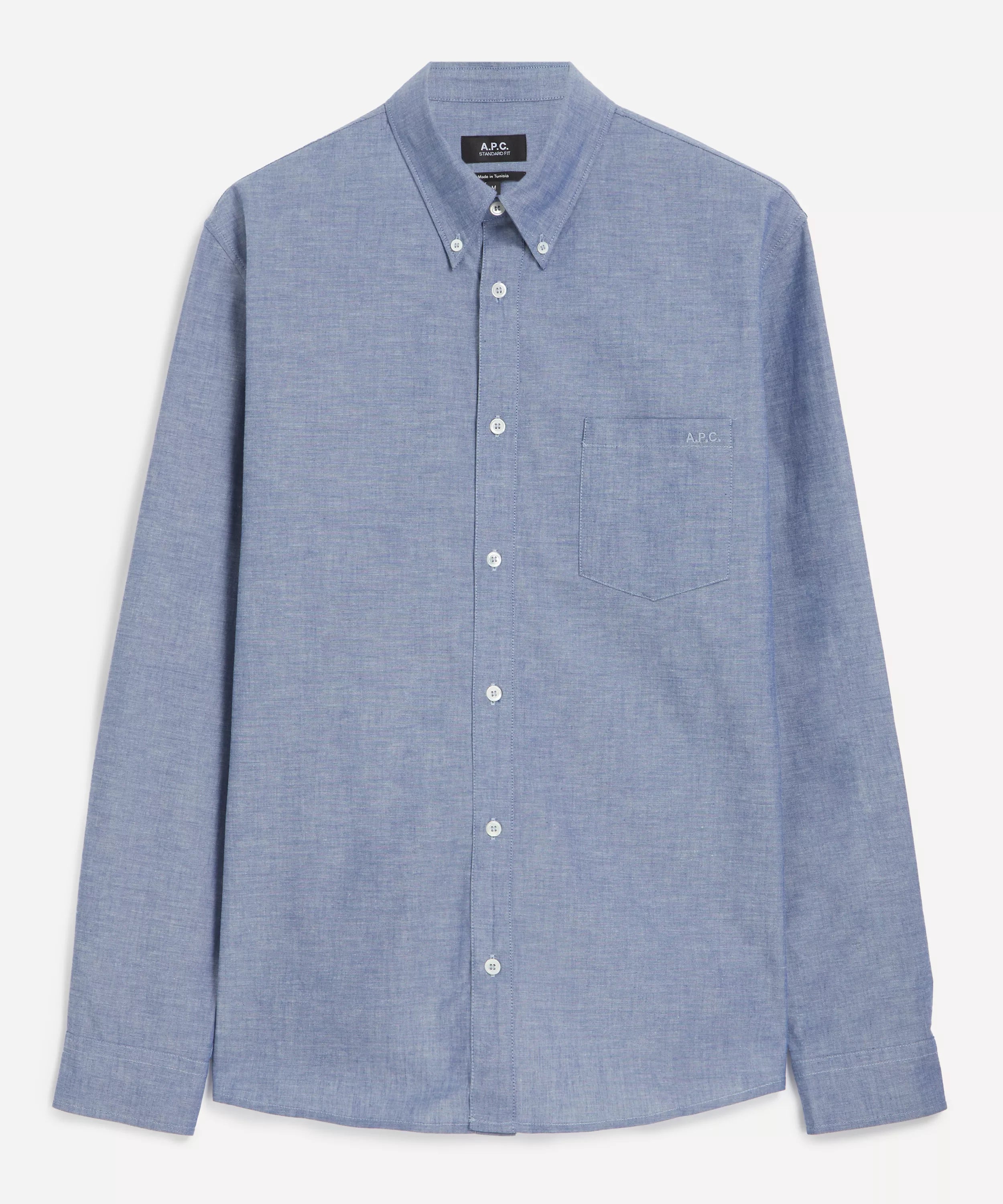 A.P.C. Edouard Brodé Chambray Cotton Shirt