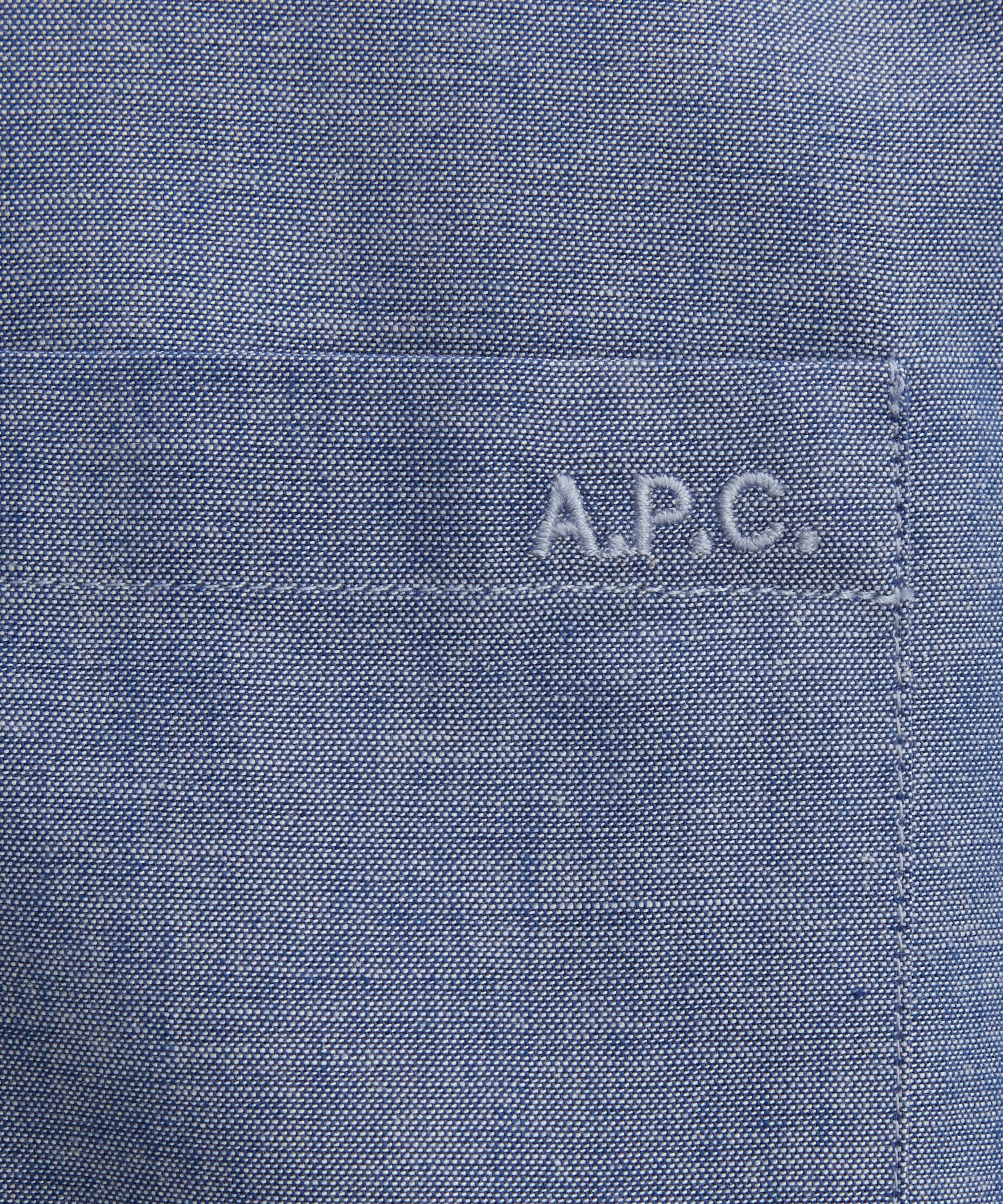 A.P.C. Edouard Brodé Chambray Cotton Shirt