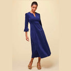 ASPIGA Jocelyn V-Neck Corduroy Dress