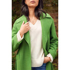 ASPIGA Ladies Wool Coat in Green